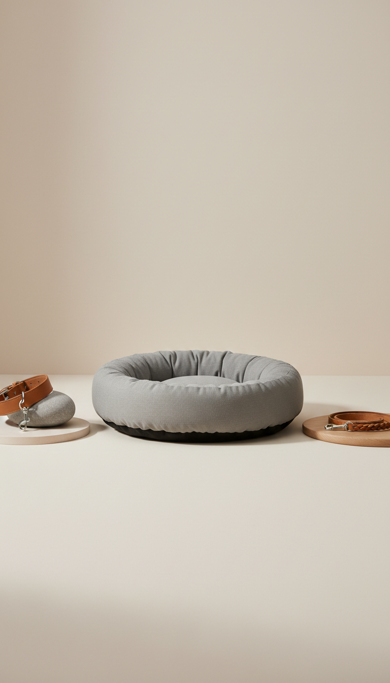 Designer Pet Bed in Pewter Mist