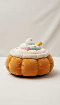 Pumpkin Spice Plush Pet Bed