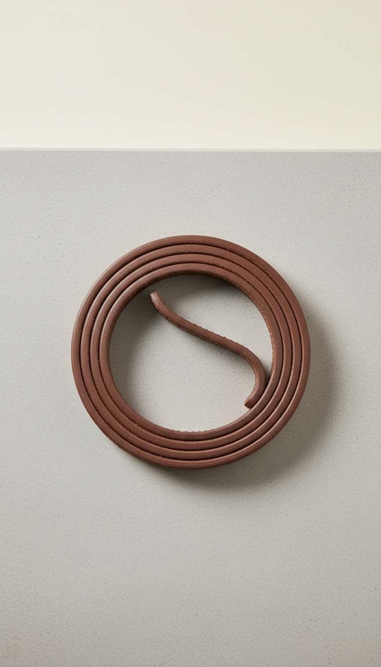 Charcoal Brown Leather Dog Leash