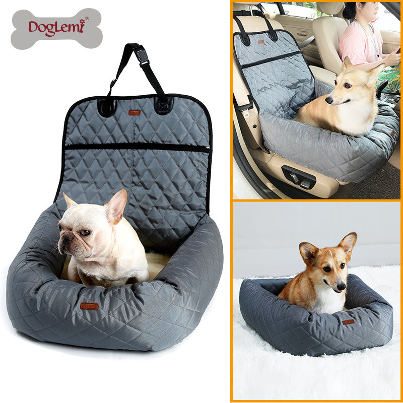 Cushioned Pet Car Bed