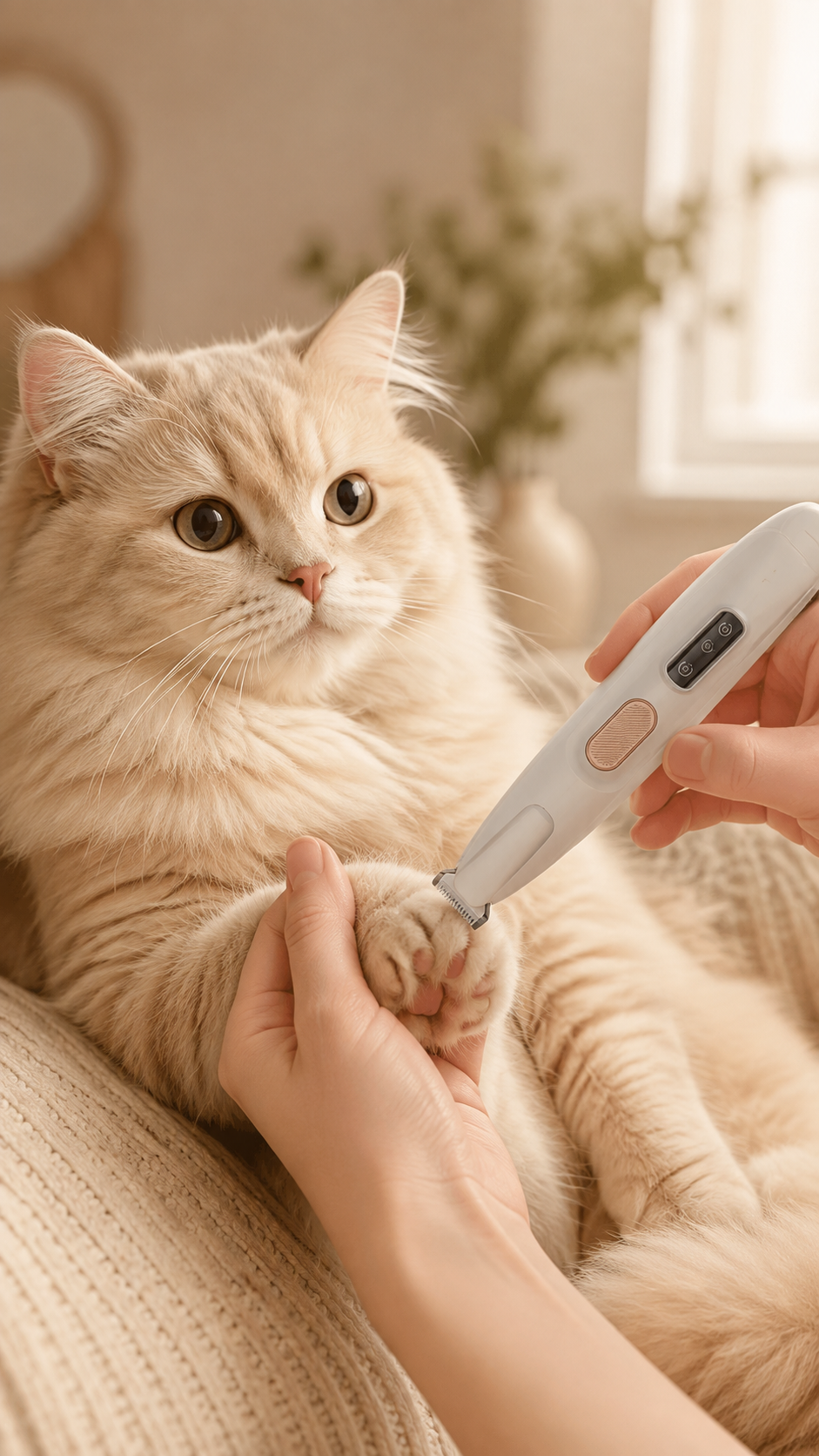 Paw Hair Trimmer with LED Light