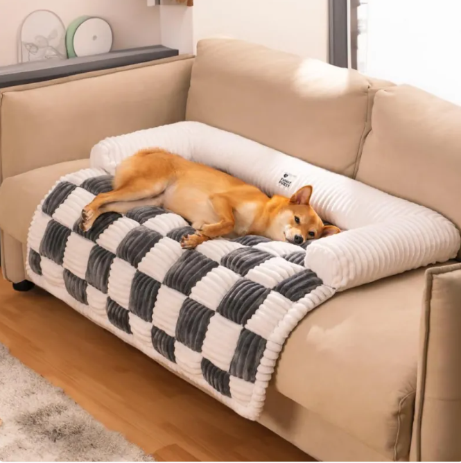 Plush Round Pet Bed – 75 cm