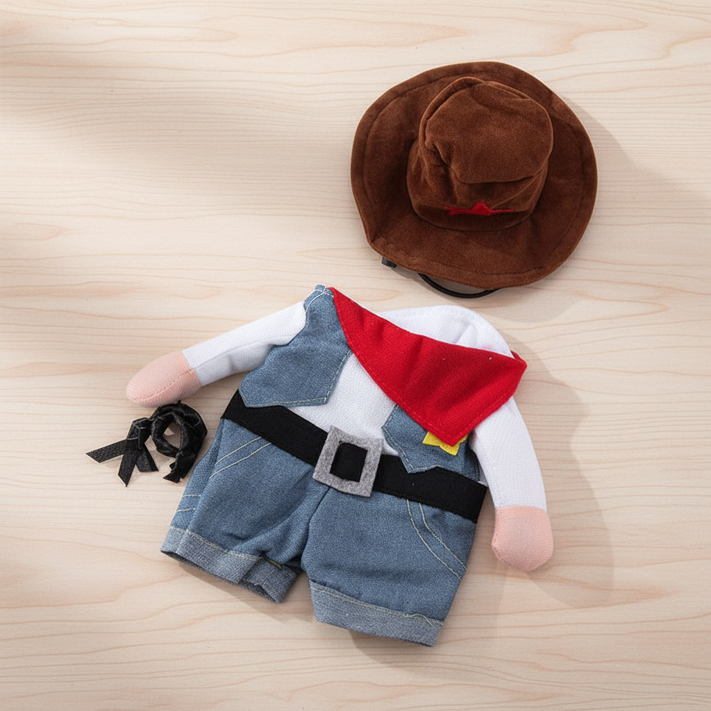 Denim Costume - flat lay