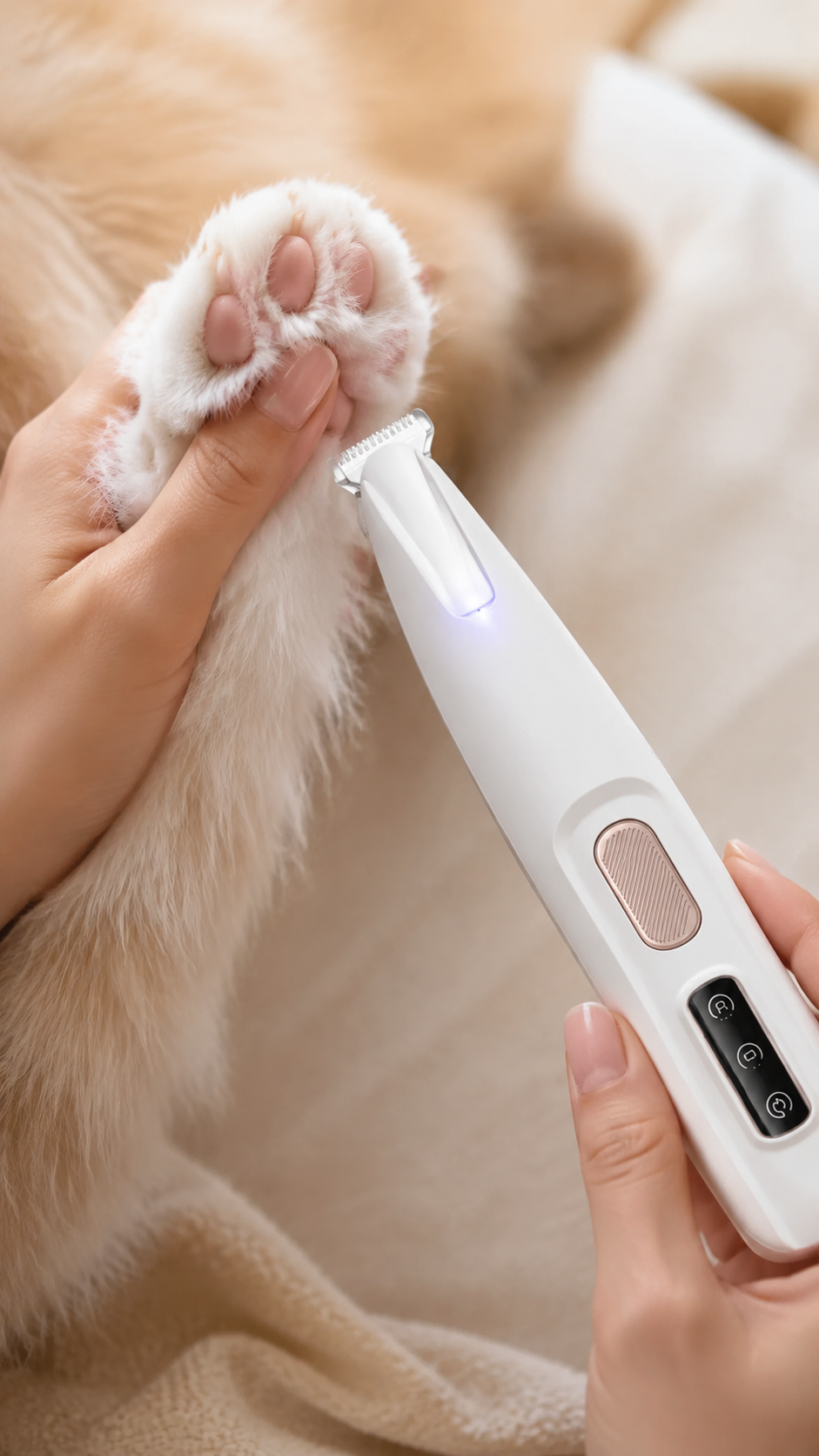 Paw Hair Trimmer with LED Light