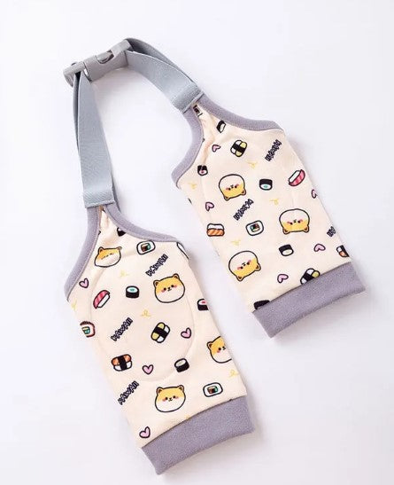 Cream print protective dog leg sleeves