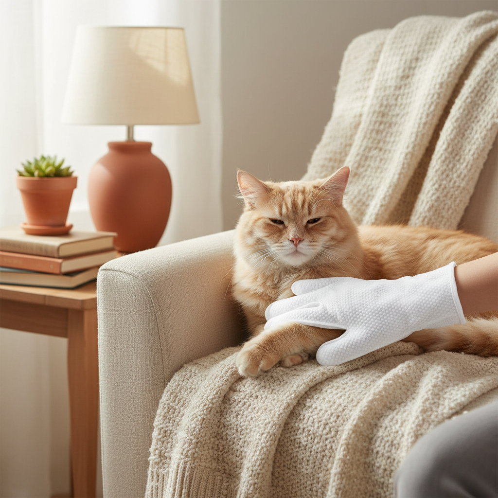 Pet Cleaning Gloves - katt