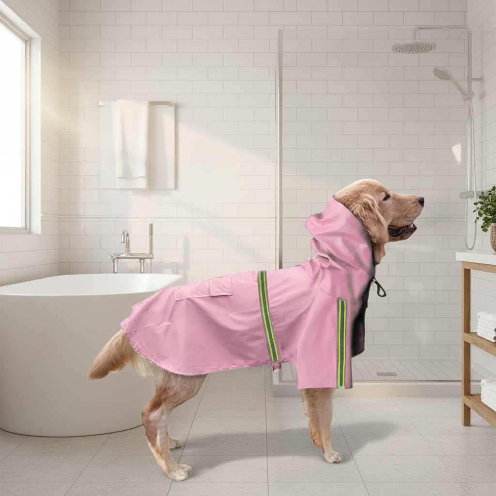 Pink shower jacket