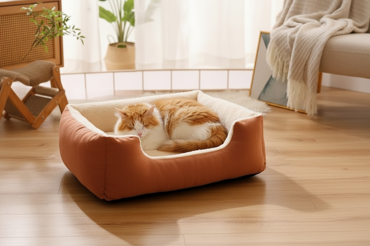 Warm lifestyle cat bed